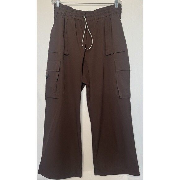 Fabletics The Heights Cargo Pants Drawstring Waist Brown Size XXL - Picture 2 of 3